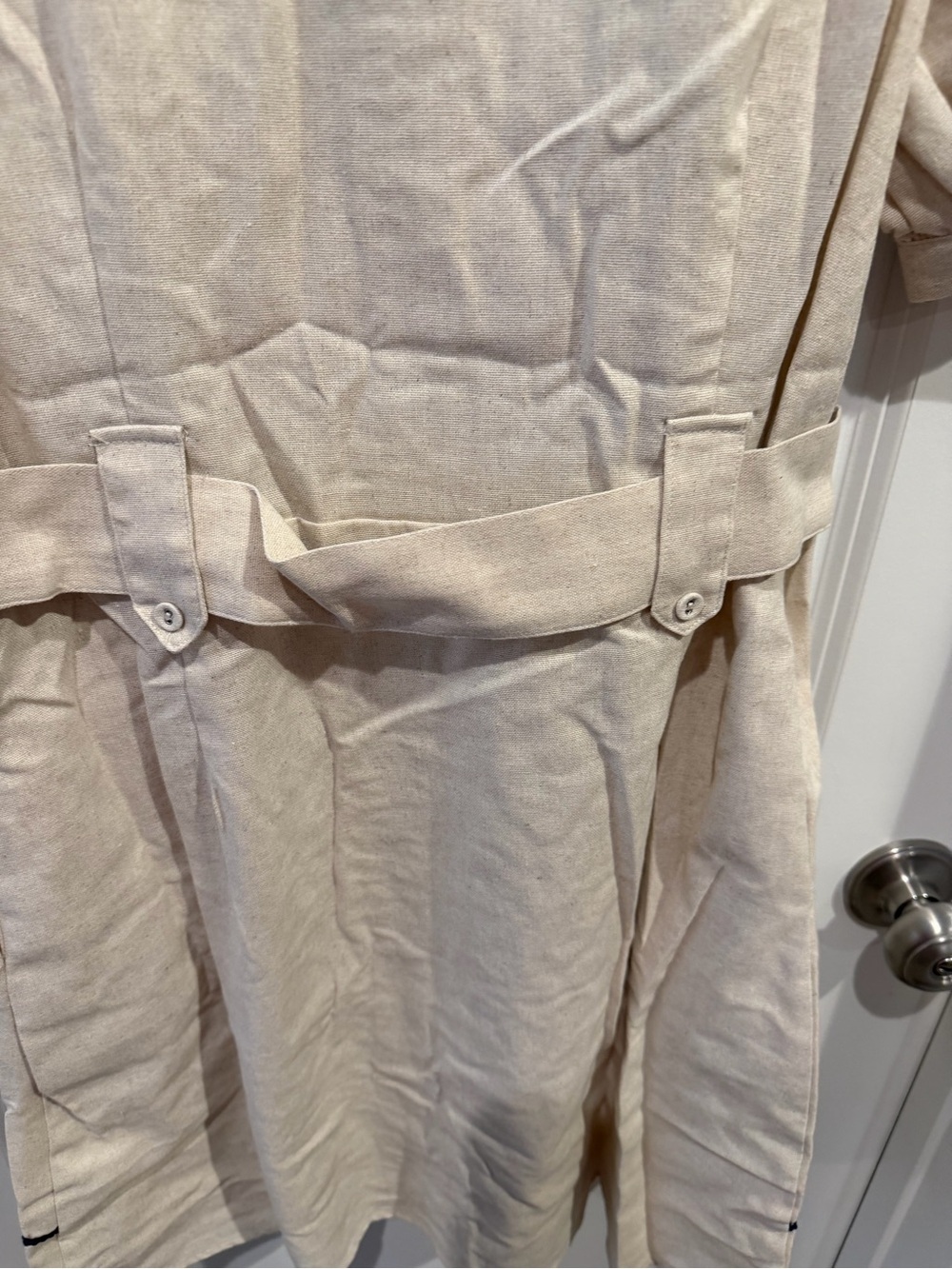 NWT GiGiO Linen Blend Mini Belted Shirt Dress Size Medium - Picture 12 of 16